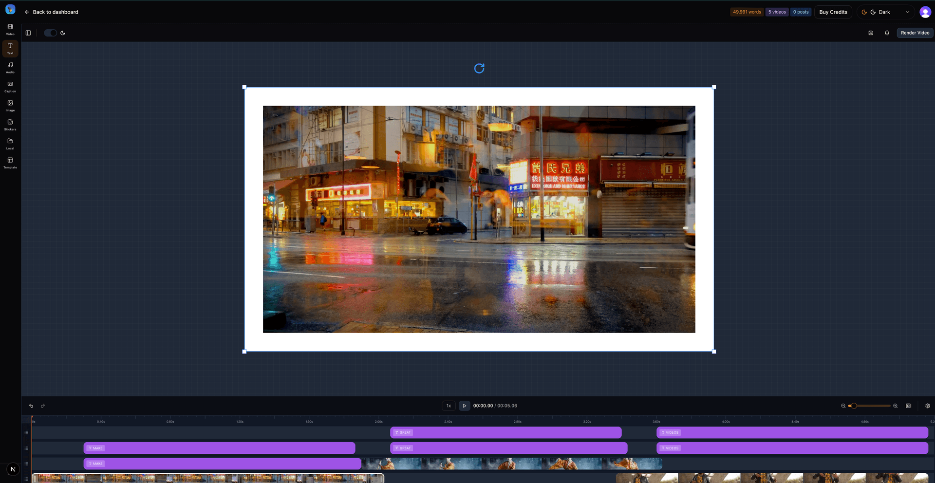 Video Editor Interface